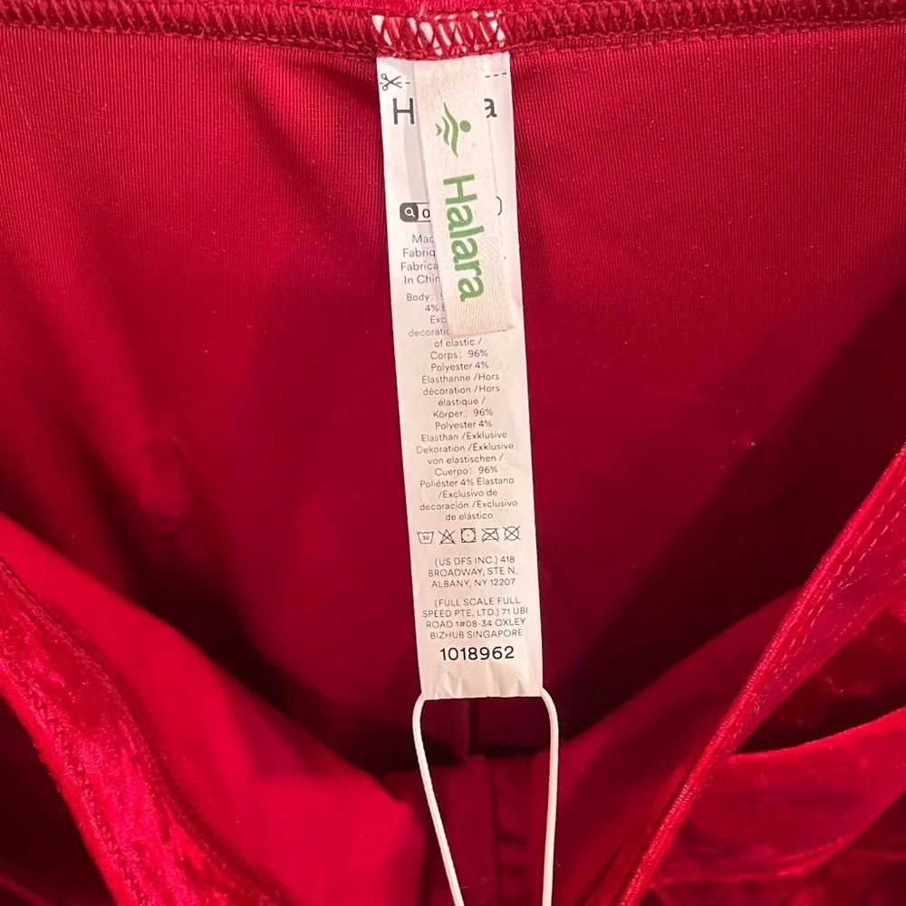 NWT Halara Red Velvet High Waisted Straight Wide Leg Pant - Large - Picture 9 of 11